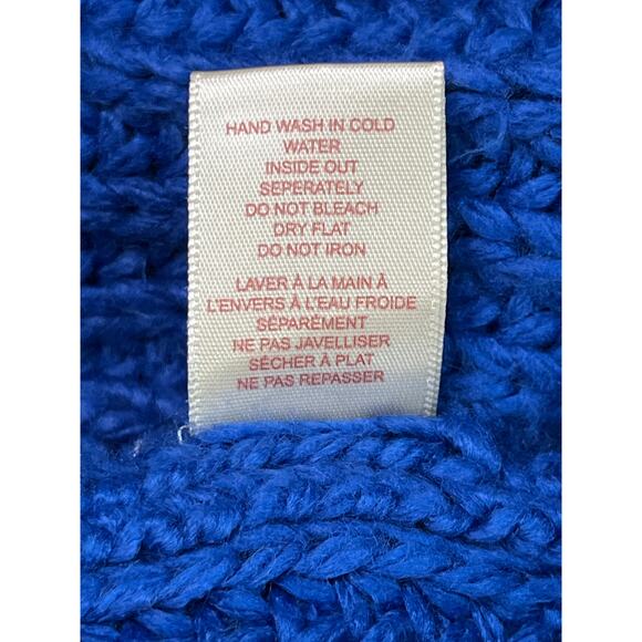 Autres Filles Chunky Knit Turtleneck Sweater Blue Acrylic Ribbed Women’s Size M - Picture 9 of 9